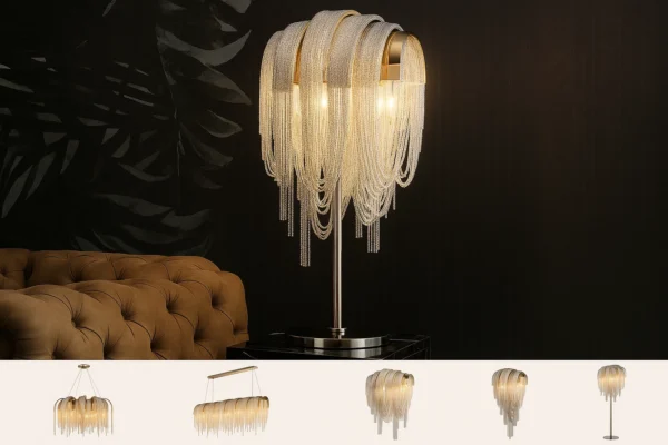 Cascada™ Luxury Tassel Chain LED Table Lamp - Bild 6