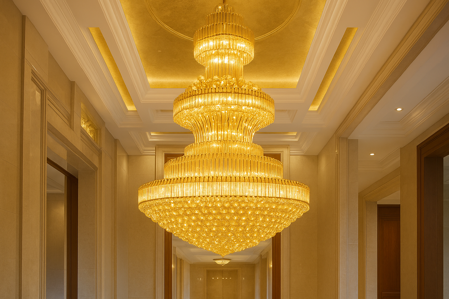 ValoriaTM Imperial Gold Crystal Chandelier - Bild 3