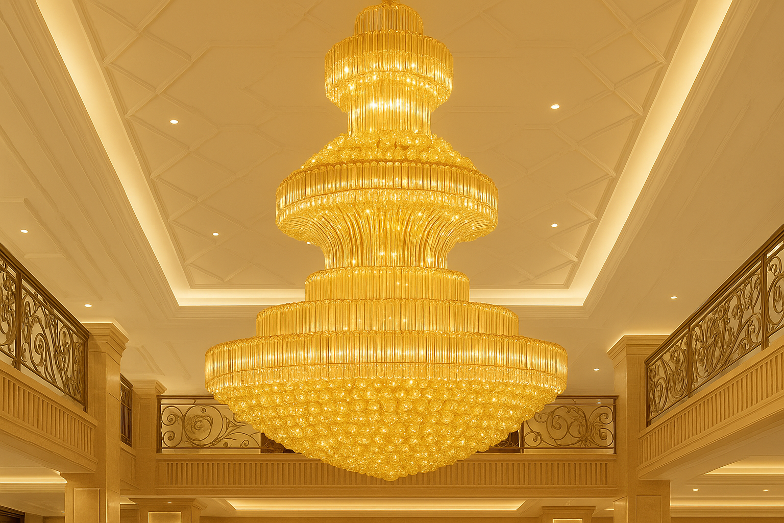 ValoriaTM Imperial Gold Crystal Chandelier