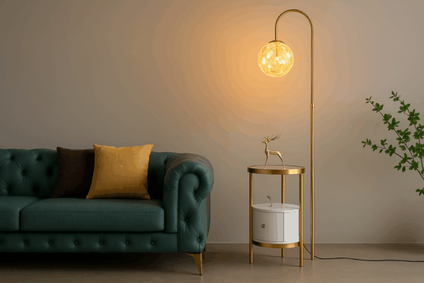 Aurora™ Luxe Arc Floor Lamp with Table – Modern Minimalist LED Elegance - Bild 2