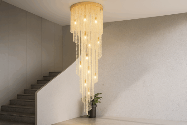 Lunaria™ Cascading Spiral Crystal Chandelier - Bild 2