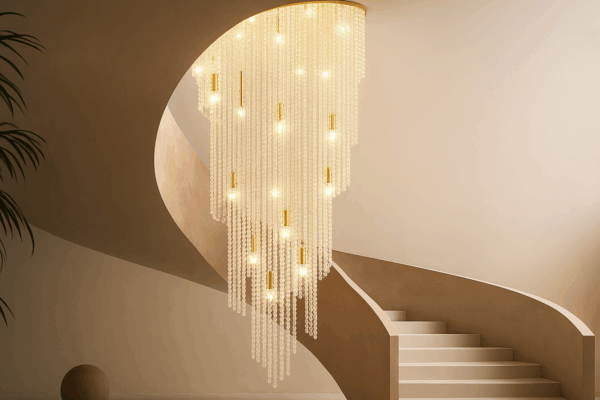 Lunaria™ Cascading Spiral Crystal Chandelier
