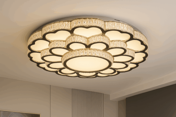 Fiorella™ Luxury Petal-Edge Crystal Ceiling Light