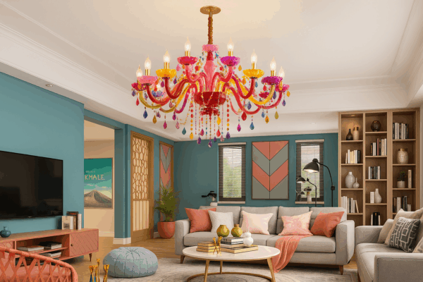 Bambessa™ 3-Tier Art Deco Rainbow Chandelier - Bild 4