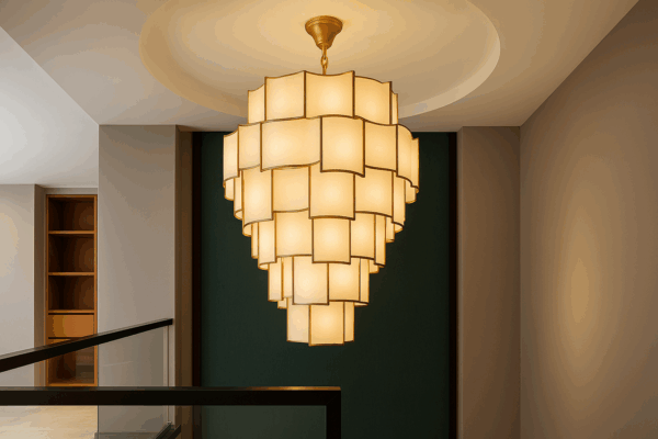 Velveton™ Layered Fabric Panel Chandelier - Bild 4