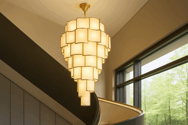 Velveton™ Layered Fabric Panel Chandelier - Bild 3