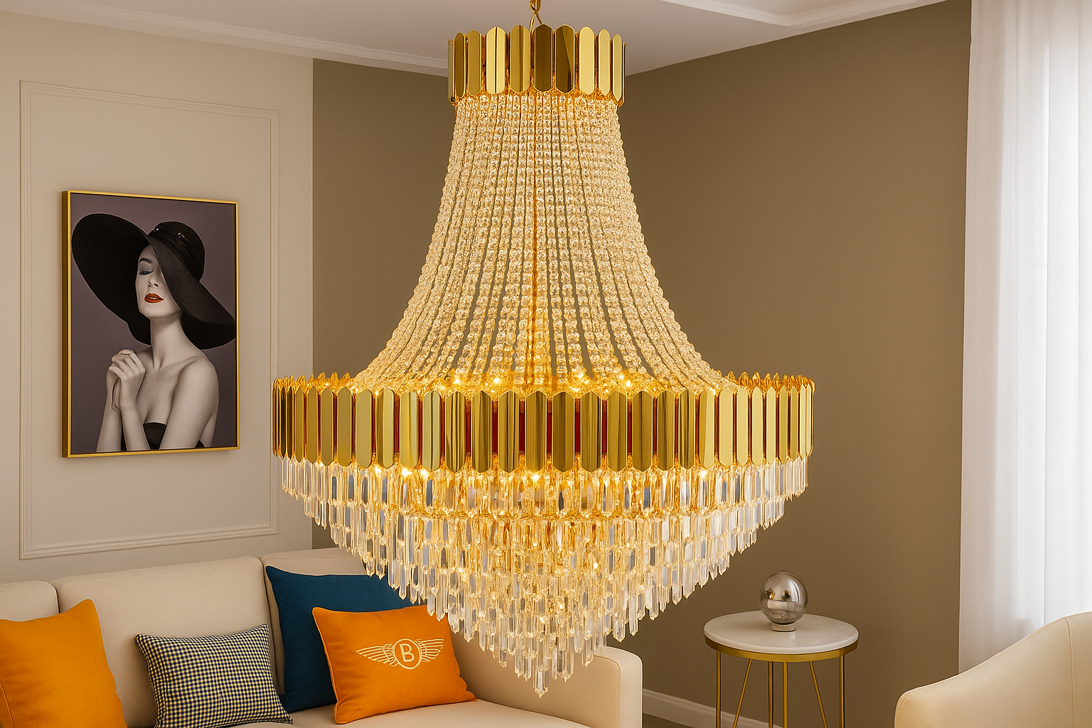 Virelle™ Empire Gold Crystal Chandelier