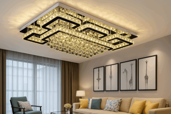 Astrena™ Luxury Crystal Rectangle Ceiling Light - Bild 2