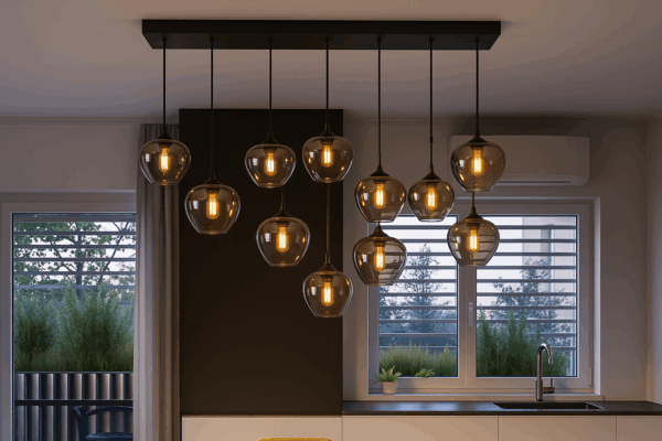 Brillare™ Smoked Glass Pendant Cluster Chandelier - Bild 4