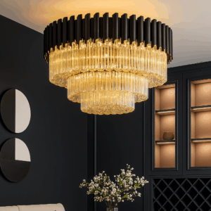Elysium™ Luxury Gold Crystal Ceiling Light