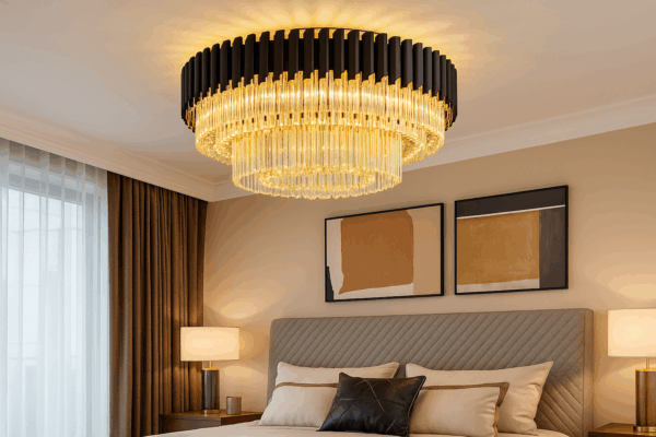 Elysium™ Luxury Gold Crystal Ceiling Light - Bild 2