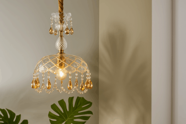 Lunara™ Vintage Crystal Dome Pendant Light