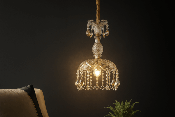 Lunara™ Vintage Crystal Dome Pendant Light - Bild 3