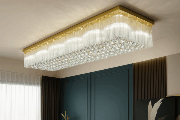 Orenda™ Smoke Gray Crystal Flushmount Ceiling Light - Bild 2