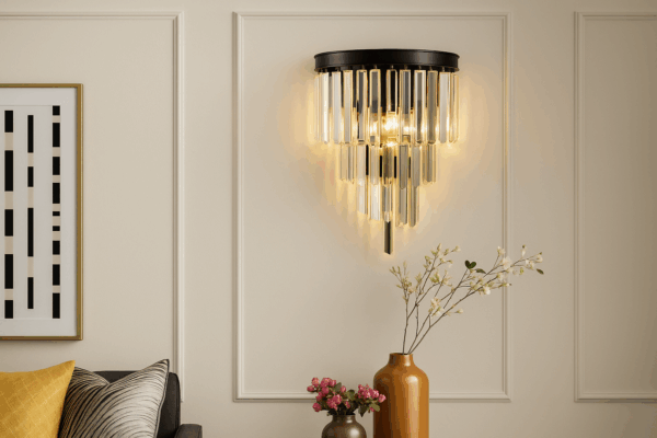 Regalia™ European Crystal Cascade Wall Light