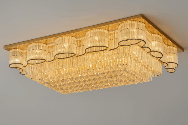 Regalux™ Double-Crown Crystal Flush Ceiling Light - Bild 2