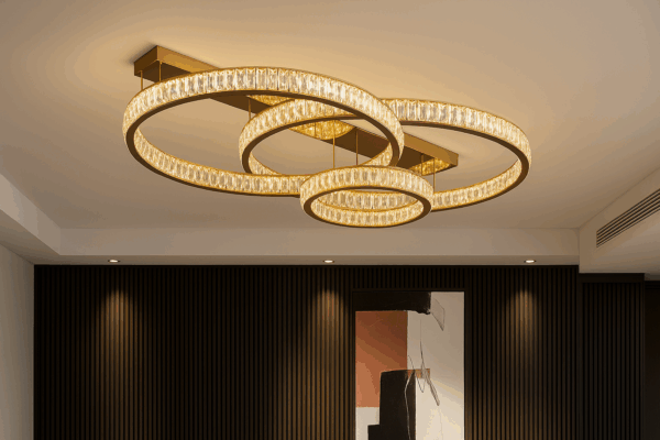 💎 VelisseTM Nordic Crystal Ring Ceiling Light