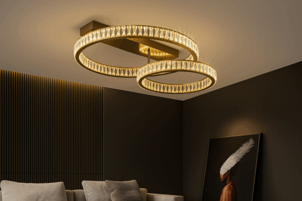💎 VelisseTM Nordic Crystal Ring Ceiling Light - Bild 4
