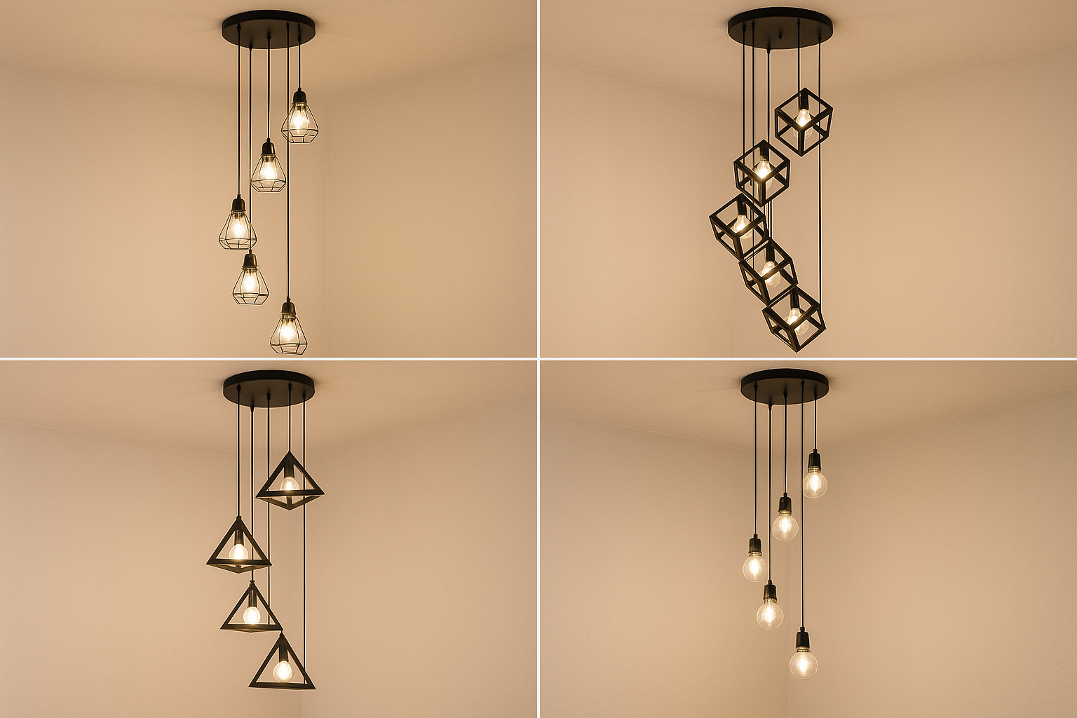 Grenada™ Industrial Loft Cage Pendant Cluster - Bild 2