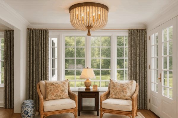 Lucenza™ Modern Gold Dual-Ring Crystal Ceiling Light