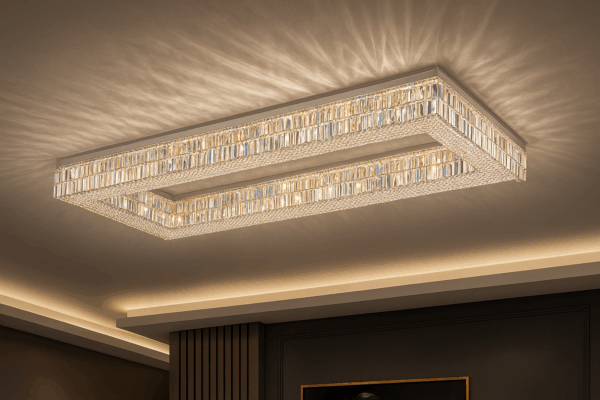 Luminoire™ Modern Square Crystal LED Ceiling Light