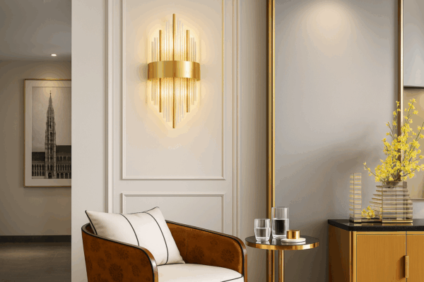  Thierlux™ Gold Crystal Rod Wall Lamp 