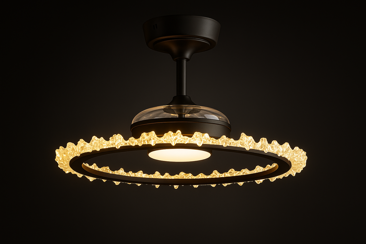 Aeris™ Minimalist Black Crystal Fan Light  - Bild 4