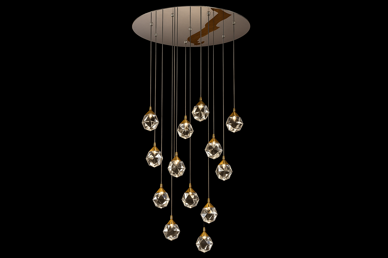 Elara™ Spiral Teardrop Crystal Staircase Chandelier - Bild 2