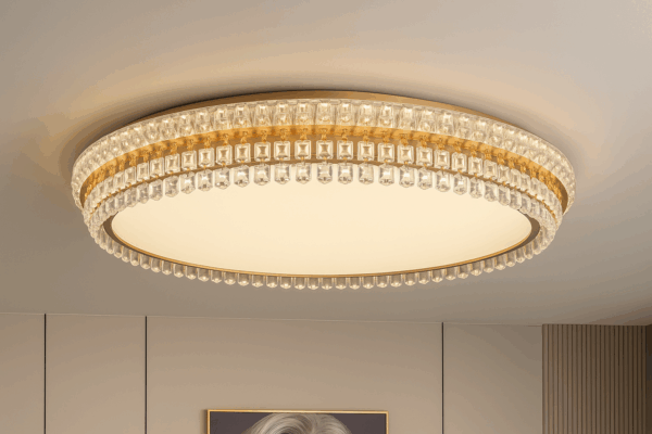 LucernaTM Dual Halo Crystal LED Ceiling Light