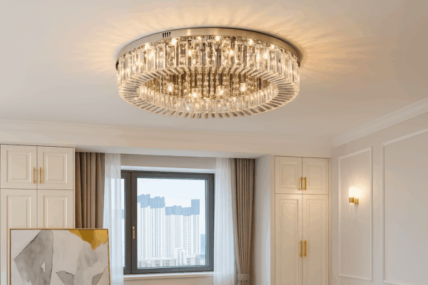 Lunaria™ Crystal Halo Ceiling Light