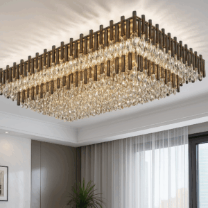 Elaris™ Amber Crystal Square Chandelier
