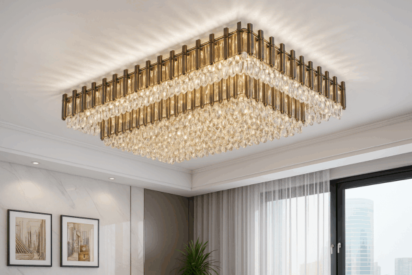 Elaris™ Amber Crystal Square Chandelier - Bild 2