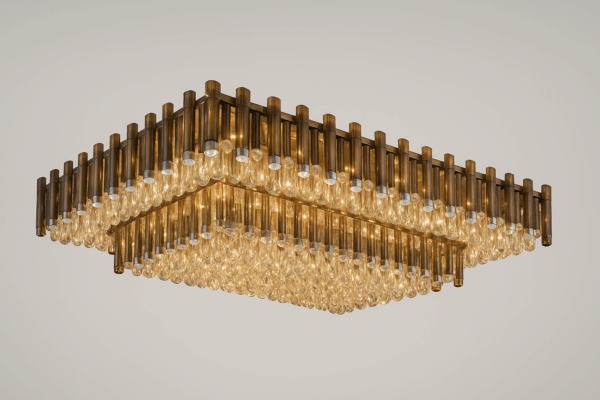 Elaris™ Amber Crystal Square Chandelier - Bild 4